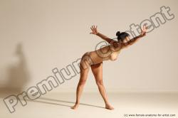 Nude Gymnastic poses Woman White Moving poses Slim medium blond Dynamic poses Pinup